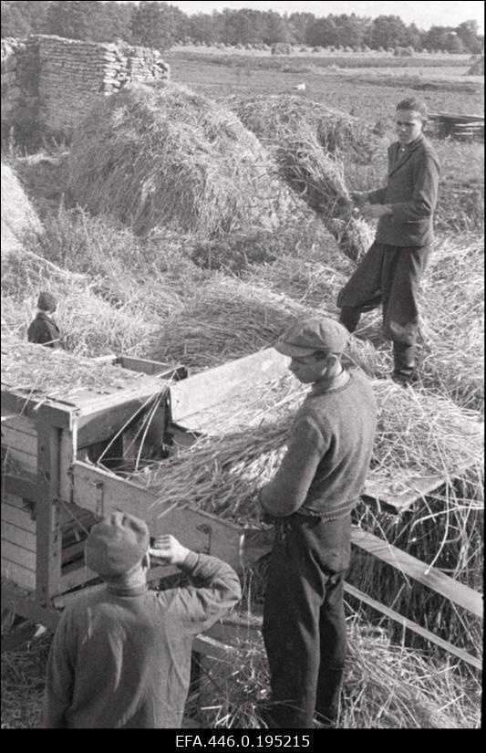 Töö rehepeksumasina juures.