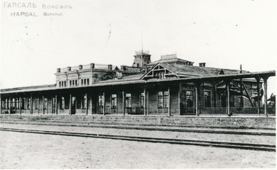 Foto. Haapsalu raudteejaam. 20.sajandi algus.
Ümberpildistus, 1981.a.  duplicate photo