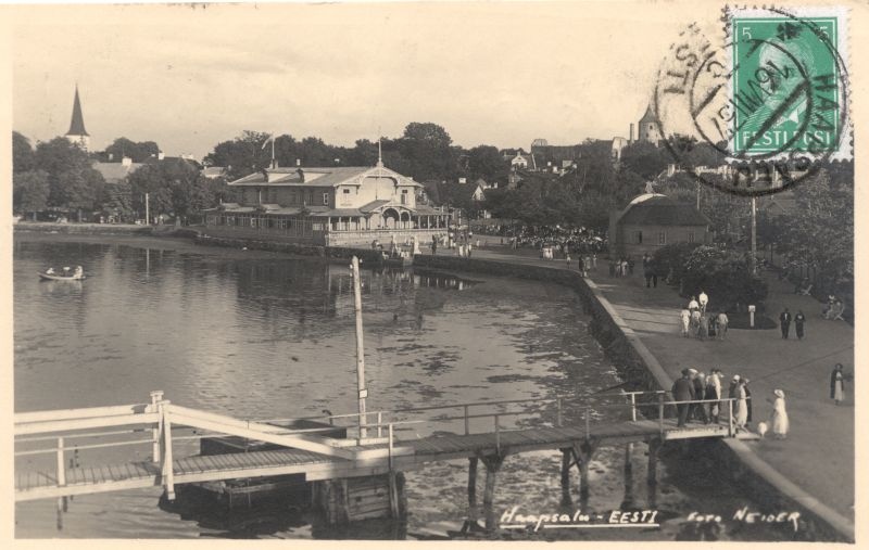 Fotopostkaart. Promenaad Kuursaali ja kõlakojaga u 1937