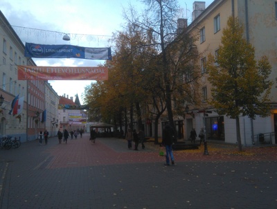 Candle Street towards Raekoja square rephoto