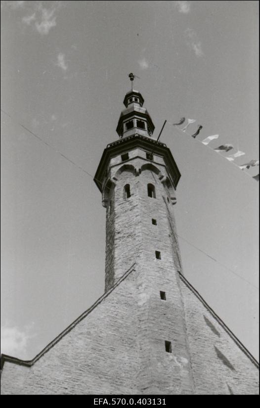 Tallinna raekoja torn.
