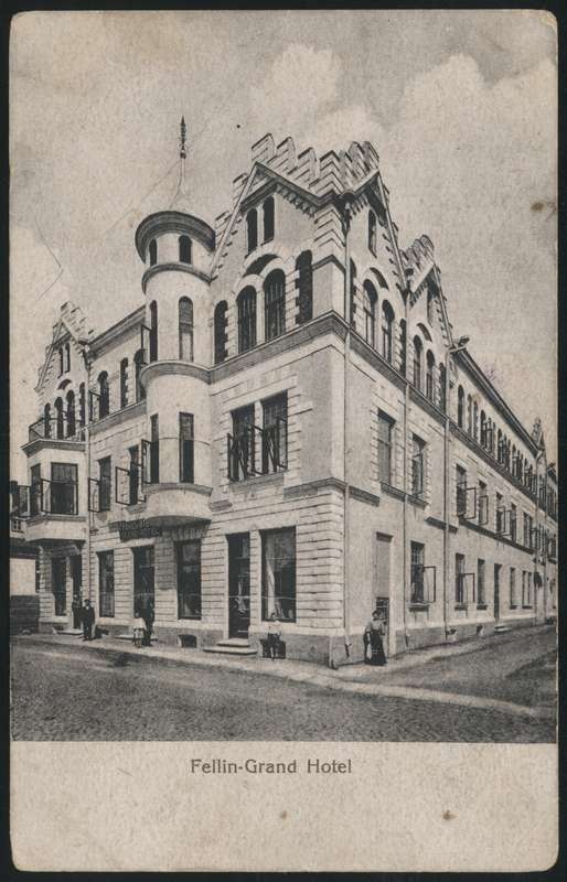 trükipostkaart, Viljandi, Grand Hotel, 1910, kirjastus H. Leokese (Wiljandi)