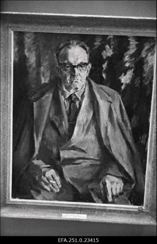Maalikunstnik Rudolf Sepa maal "Revolutsionaar Ado Grossi portree".
