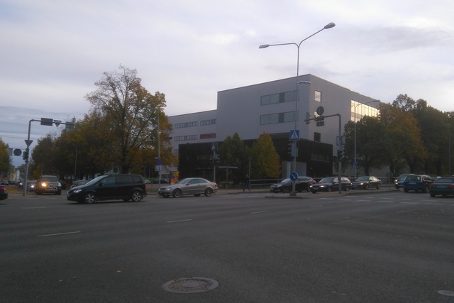 Colored postcard with Tartu view 20th century. In the first half rephoto