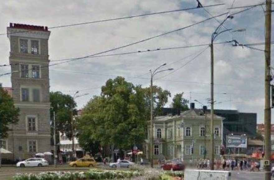 Viru väljak ja tuletõrjehoone, vaade vanalinna suunas rephoto