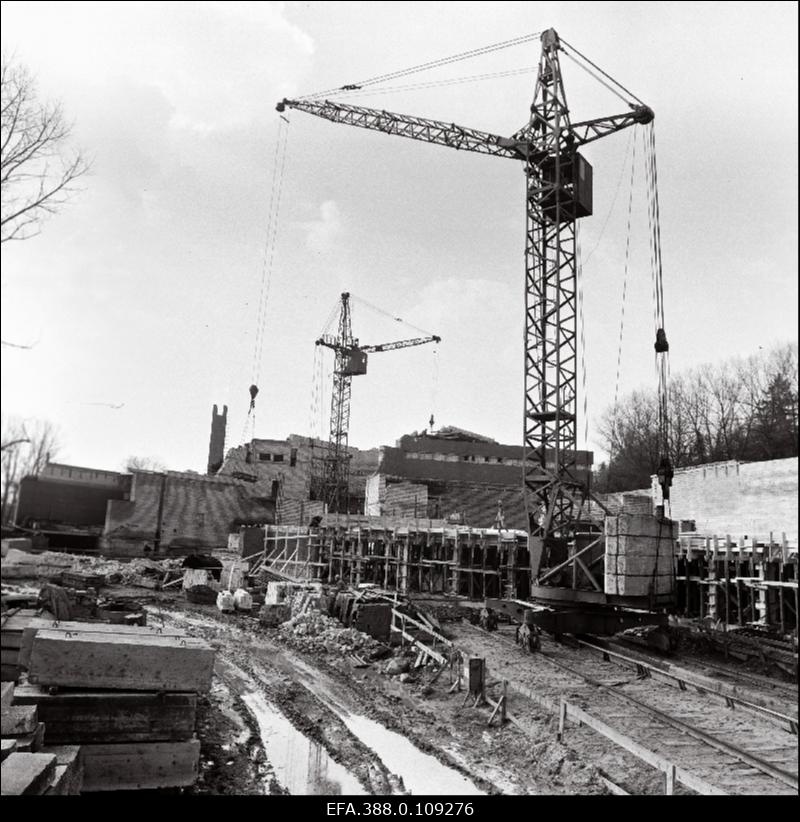 Viljandi draamateatri "Ugala" uue hoone ehitustööd.