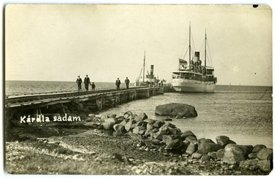 Steam ships "Dagmar" and "Solid" in Kärdla port  duplicate photo
