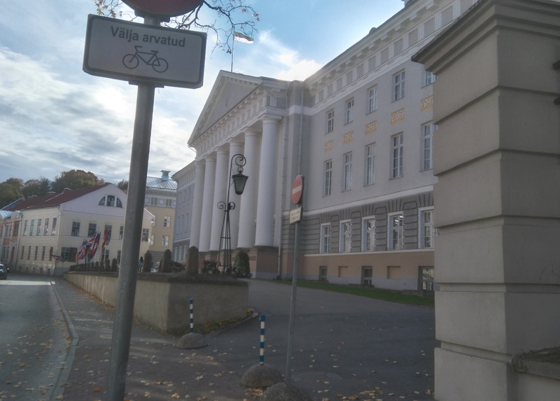 Postcard. Take the view. Main building of the University of Tartu. 1955. rephoto