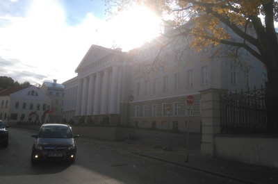 Combustion of the main building of the University, 21.12.1965 rephoto