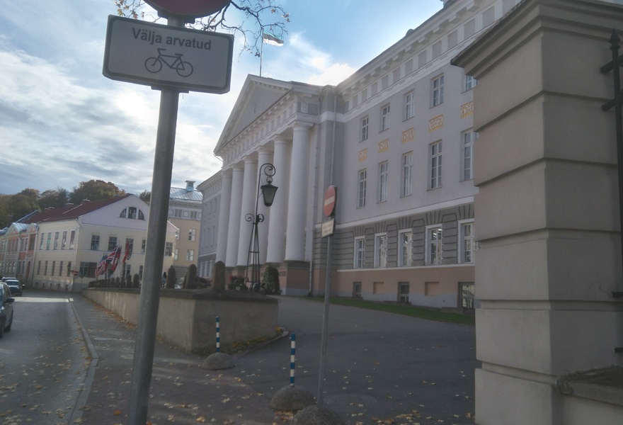Main building of the University of Tartu, view. Architect Johann Wilhelm Krause rephoto