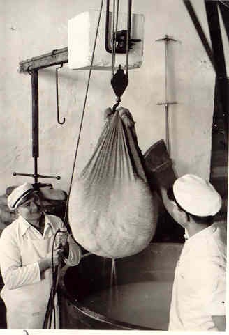 Juustu väljavõtmine Vastse-Kuustes sveitsi juustu katlast