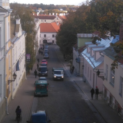 Tartu, view from Inglilla towards the Raekoja square. rephoto