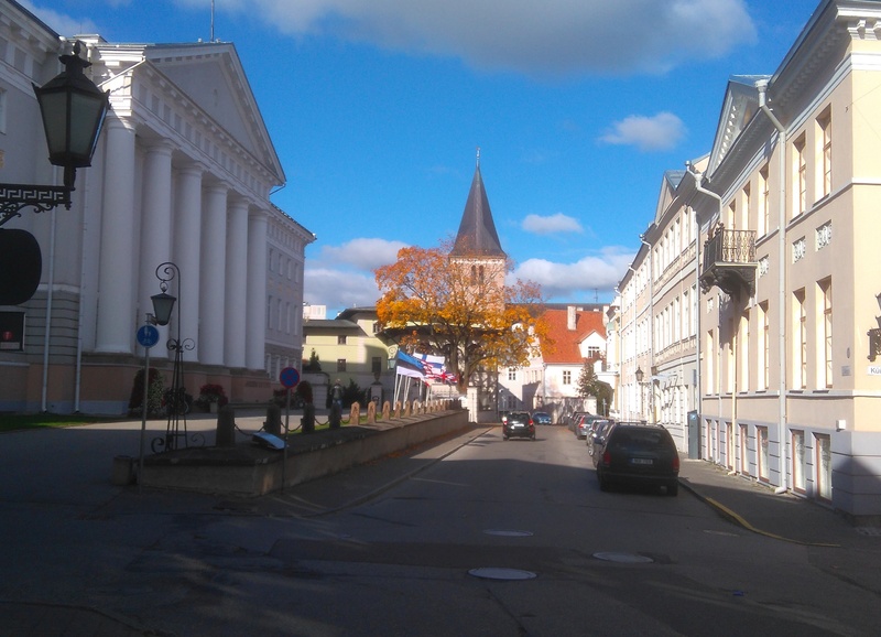 Foto. Tartu. Ülikool ja Jaani kirik. 1891. rephoto