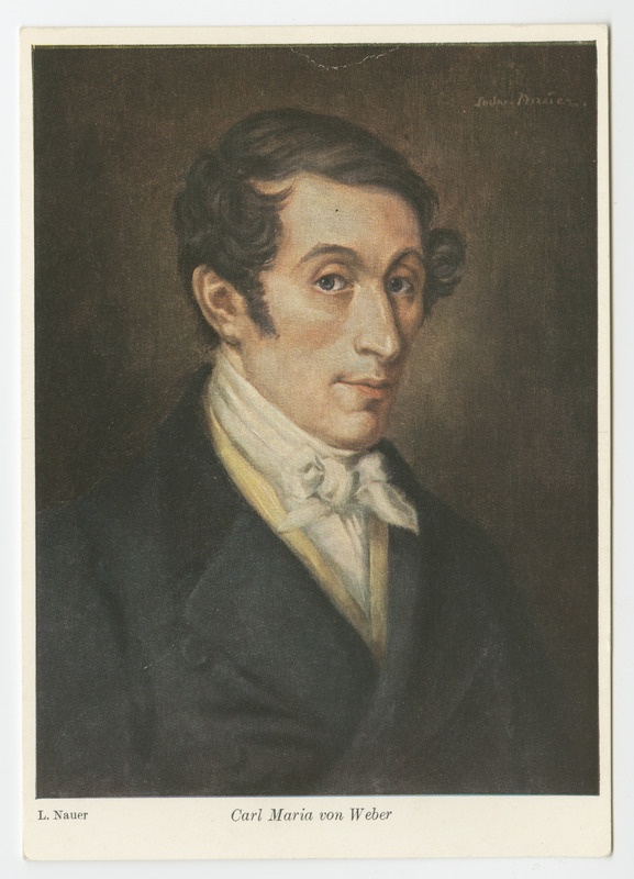 Carl Maria Friedrich Ernst von Weber, saksa helilooja, dirigent, pianist, poolportree
(1786 - 1826).
Foto maalist