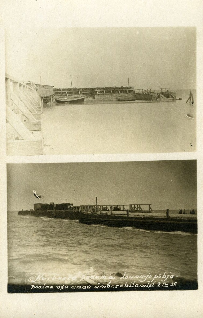 Liitfoto, Kuivastu sadam, lõuna- ja põhjapoolne osa enne ümberehitamist.