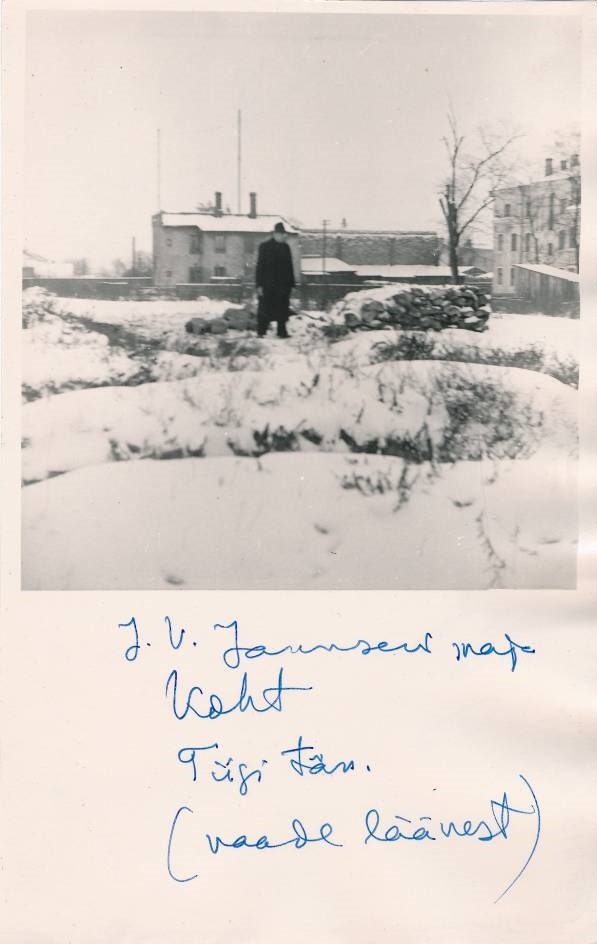 J. V. Jannseni maja asukoht Tiigi tänaval (vaade läänest). Tartu, 1960.
