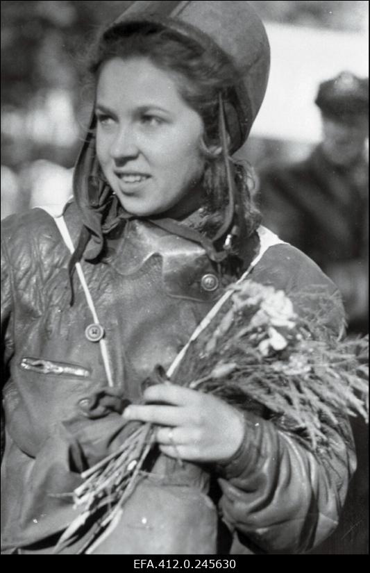 Eesti meistrivõistluste võitja ringrajasõidus motosportlane Monika Reichenbach.