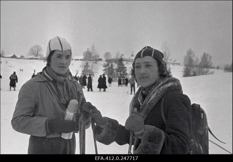 NSV Liidu suusatamise meistrivõistluste ajal Otepääl.