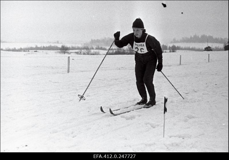 NSV Liidu suusatamise meistrivõistluste ajal Otepääl.