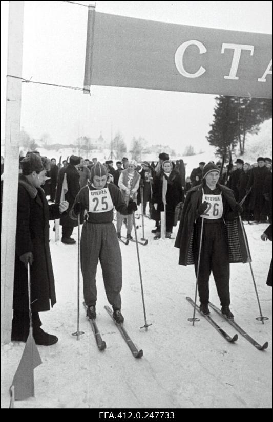 NSV Liidu suusatamise meistrivõistluste ajal Otepääl.