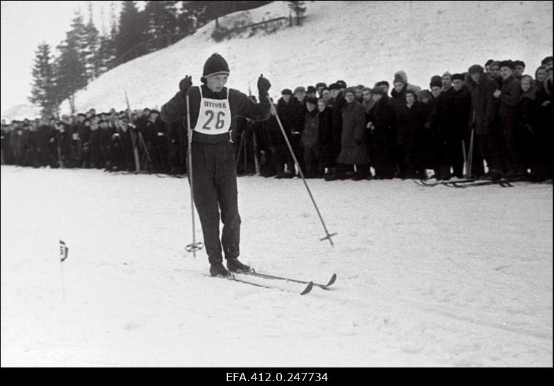NSV Liidu suusatamise meistrivõistluste ajal Otepääl.