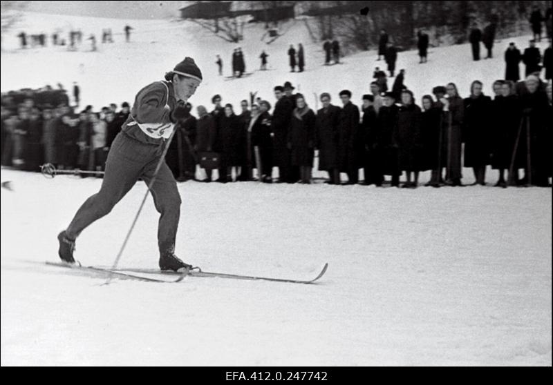 NSV Liidu suusatamise meistrivõistluste ajal Otepääl.