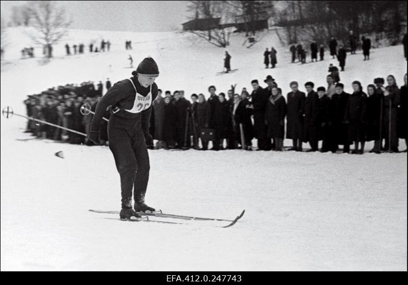 NSV Liidu suusatamise meistrivõistluste ajal Otepääl.