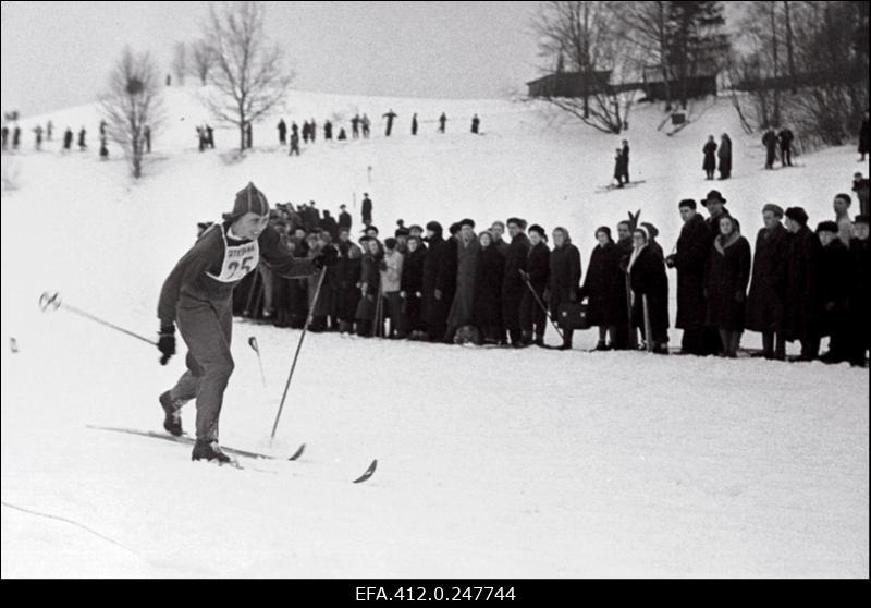 NSV Liidu suusatamise meistrivõistluste ajal Otepääl.