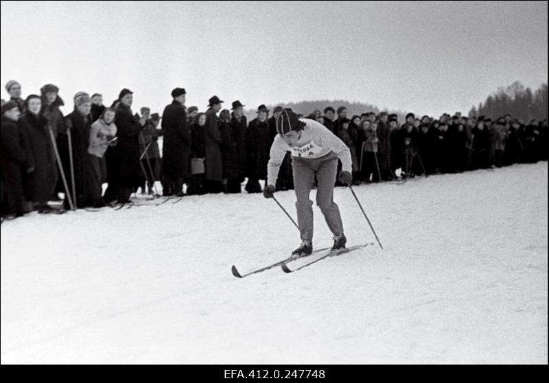 NSV Liidu suusatamise meistrivõistluste ajal Otepääl.