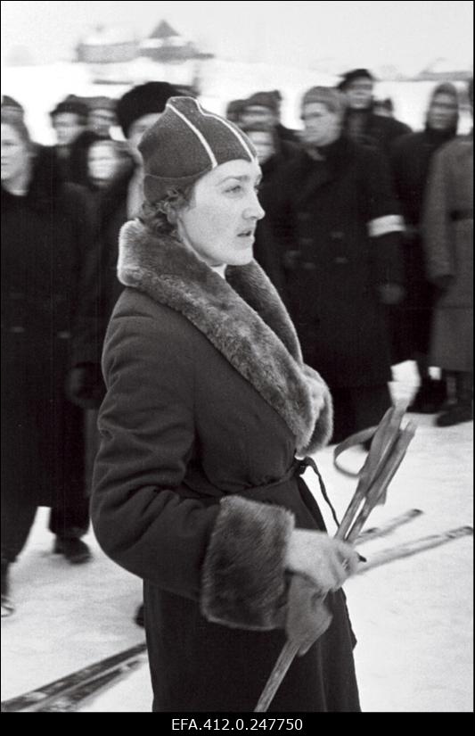 NSV Liidu suusatamise meistrivõistluste ajal Otepääl.