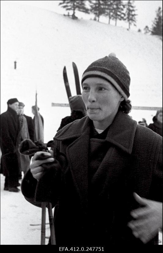 NSV Liidu suusatamise meistrivõistluste ajal Otepääl.