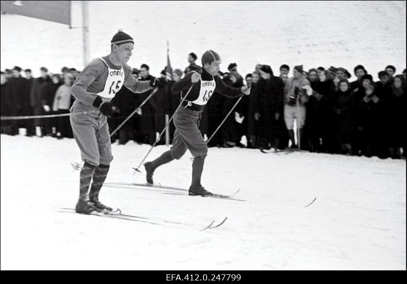 NSV Liidu suusatamise meistrivõistluste ajal Otepääl.