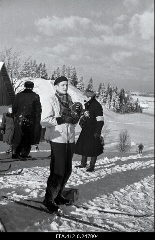 NSV Liidu suusatamise meistrivõistluste ajal Otepääl.