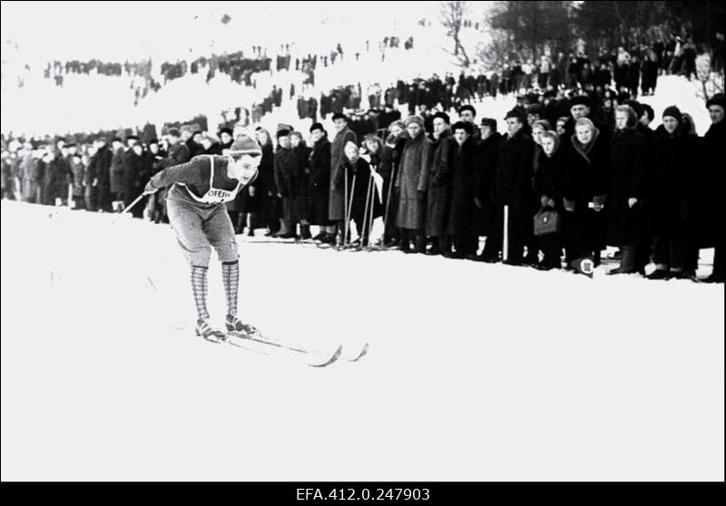 NSV Liidu suusatamise meistrivõistluste ajal Otepääl.