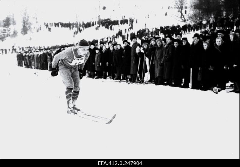 NSV Liidu suusatamise meistrivõistluste ajal Otepääl.