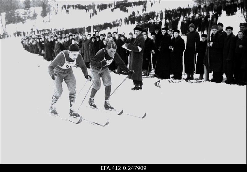 NSV Liidu suusatamise meistrivõistluste ajal Otepääl.