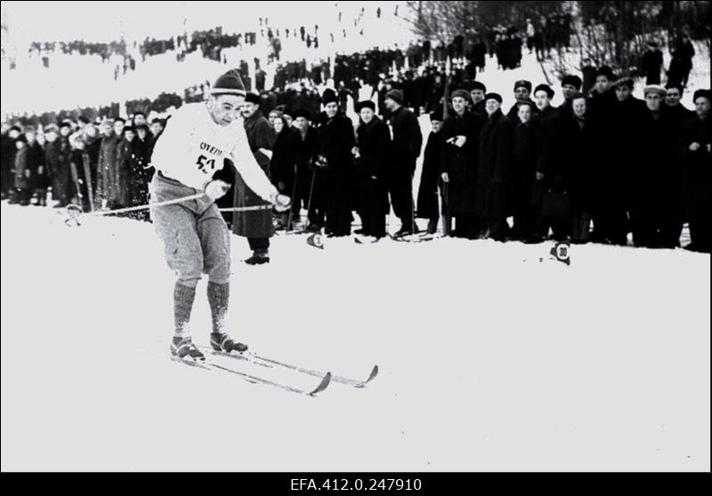 NSV Liidu suusatamise meistrivõistluste ajal Otepääl.