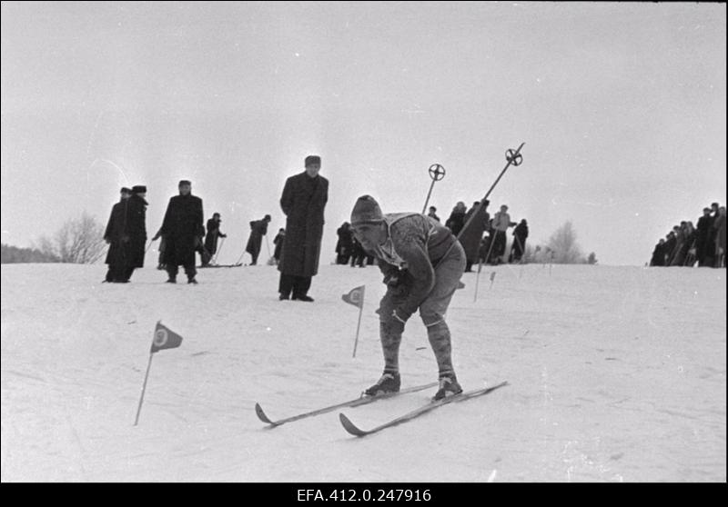 NSV Liidu suusatamise meistrivõistluste ajal Otepääl.