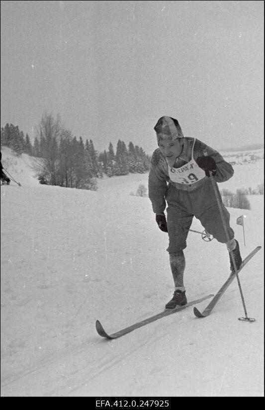 NSV Liidu suusatamise meistrivõistluste ajal Otepääl.