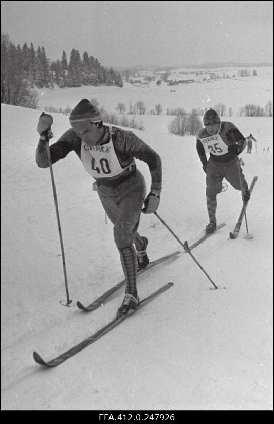 NSV Liidu suusatamise meistrivõistluste ajal Otepääl.
