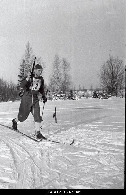 NSV Liidu suusatamise meistrivõistluste ajal Otepääl.