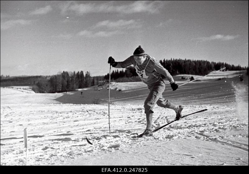 NSV Liidu suusatamise meistrivõistluste ajal Otepääl.