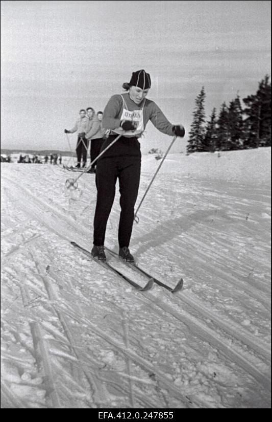 NSV Liidu suusatamise meistrivõistluste ajal Otepääl.