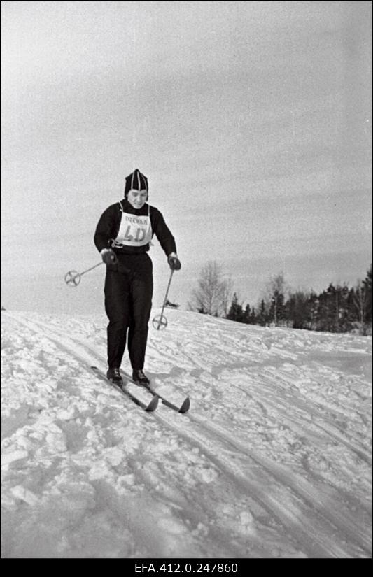 NSV Liidu suusatamise meistrivõistluste ajal Otepääl.