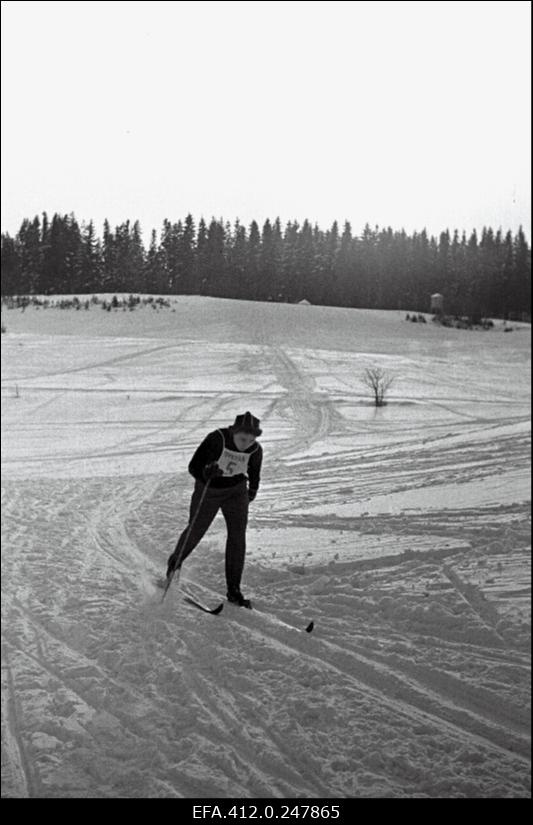 NSV Liidu suusatamise meistrivõistluste ajal Otepääl.