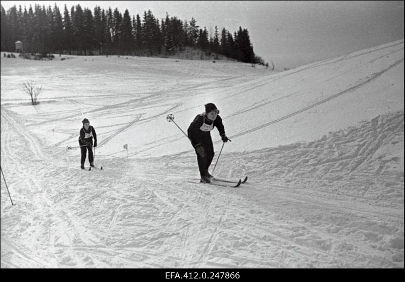 NSV Liidu suusatamise meistrivõistluste ajal Otepääl.