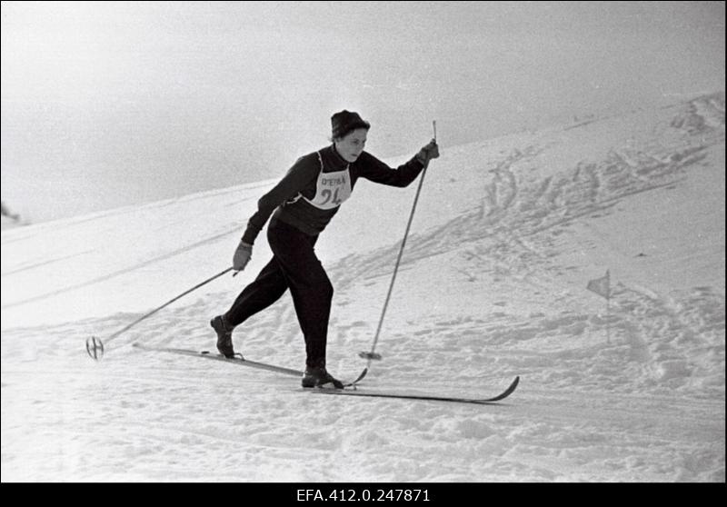 NSV Liidu suusatamise meistrivõistluste ajal Otepääl.