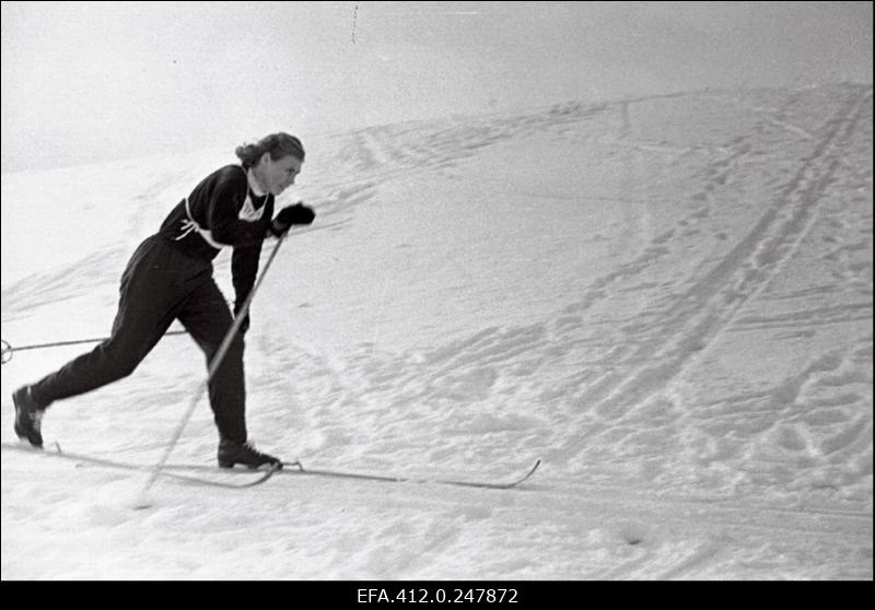 NSV Liidu suusatamise meistrivõistluste ajal Otepääl.