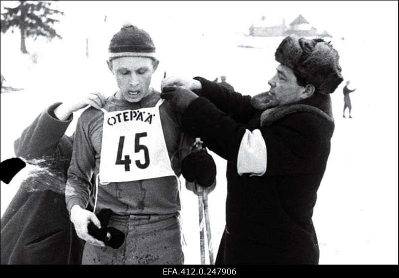 NSV Liidu suusatamise meistrivõistluste ajal Otepääl.