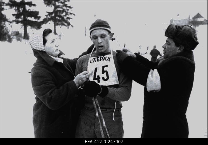 NSV Liidu suusatamise meistrivõistluste ajal Otepääl.
